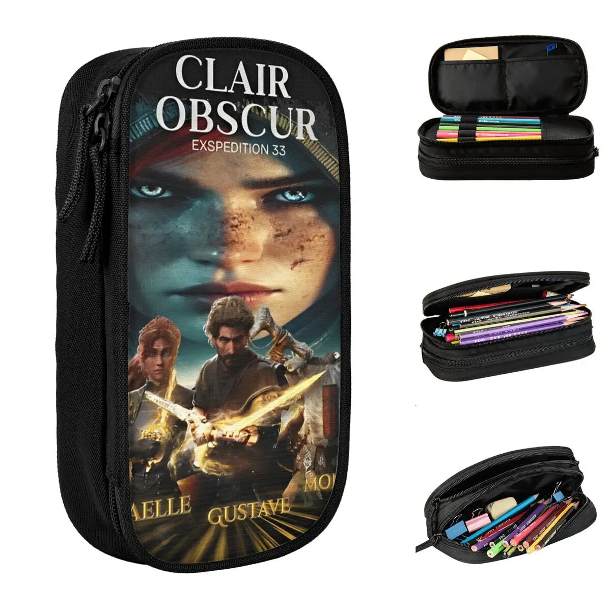 

Expedition 33 Maelle Gustave Lune Sciel Game Pencil Bag School Pencil Cases Girls Boys Canvas Custom Stationery Organizer