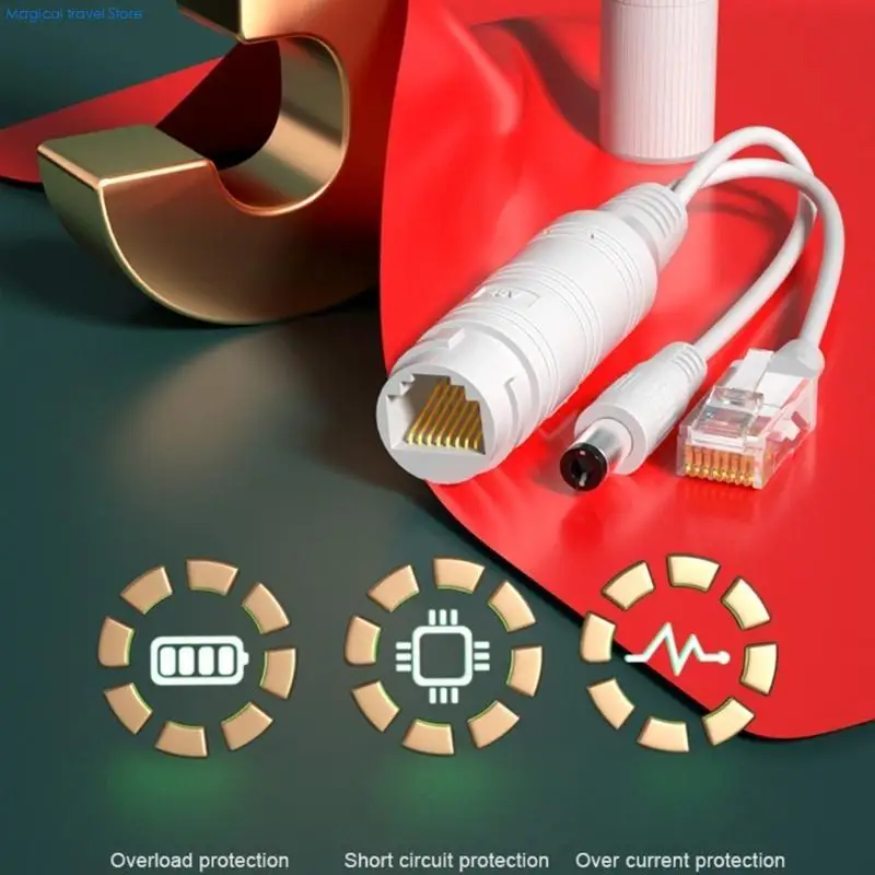 N2UB Waterproof PoE Splitter Adapter 38V-57V Input Voltages for Camera IEEE 802.3af Compliant PoE Splitter Adapter Splitter