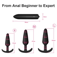 Anal Plug Dildo for Women Bullet Vibrator Sex toys for Men Prostate Massager Safe Silicone 3 Sizes Butt Plugs Adult Supplies - Image 2
