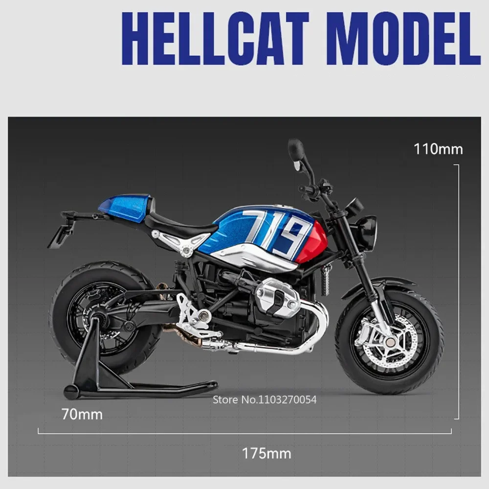 1:12 CFMOTO Spring Breeze 450SR Legering R NineT Motorfiets Model Speelgoed Auto Voorwiel Stuur met Licht Motor Jongen Verjaardagscadeau