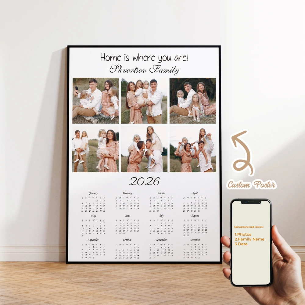 

Modern Personalized Photo Custom Family Life Records Wall Art Print Canvas Painting Poster Picture For Bedroom Home Decor