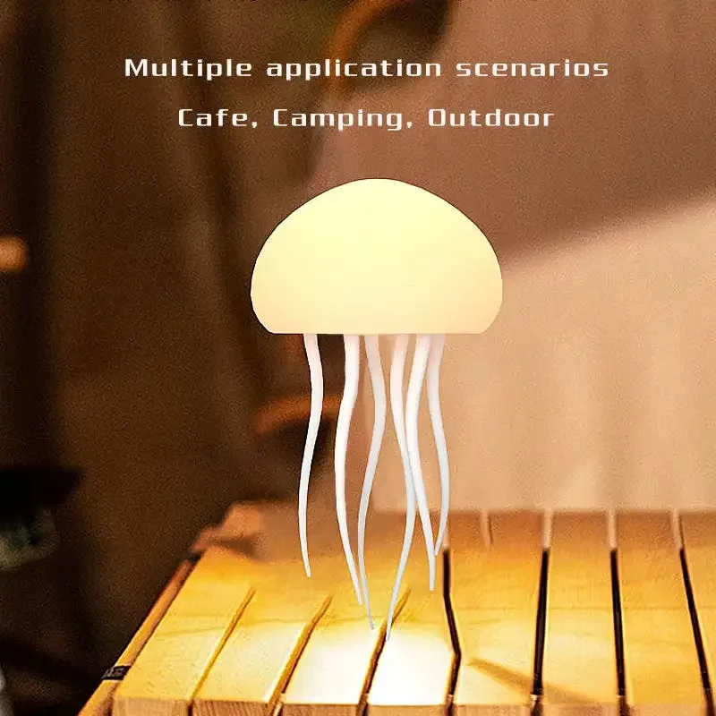 2025 Creative Home Lighting Decompression Dynamic Jellyfish Color Changing Ambient Light Romantic Charging Ambient Light