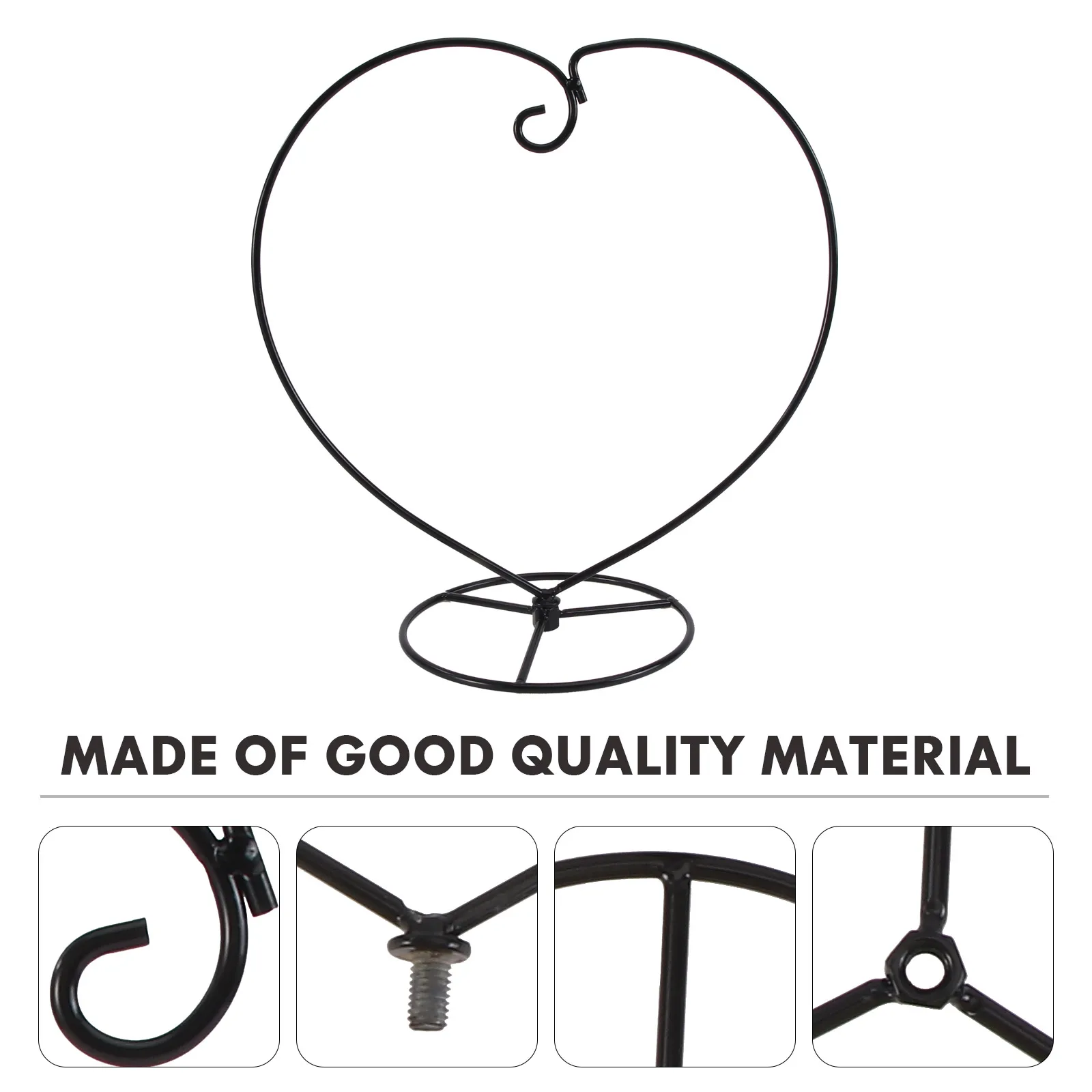 

2Pcs Heart Shaped Iron Bracket Metal Display Glass Bottle Hanging Home Gardening Furniture Accessories Durable Modern