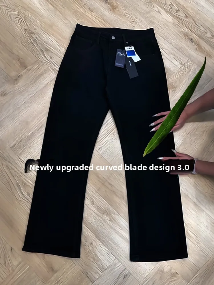 

GSS Lab Мужские джинсы Fce на подкладке Slim Fit Le Blade Design Bootcut Прямые брюки со средней талией и застежкой-молнией Повседневные джинсовые брюки