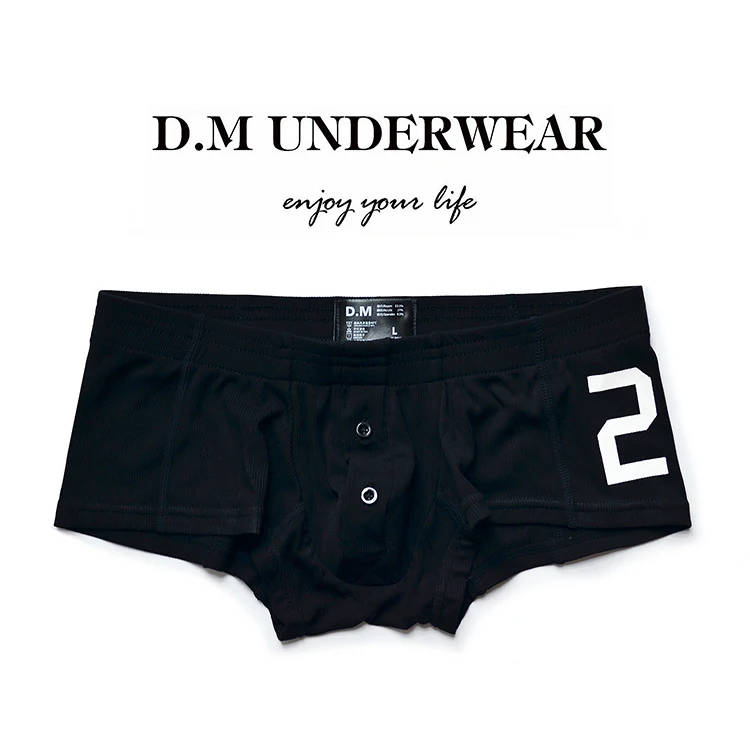 Men\'s Sexy Underwear Fashion Design Boyshort Boxers Comfortable Solid Color Underpants for Men Boy Cosplay Party