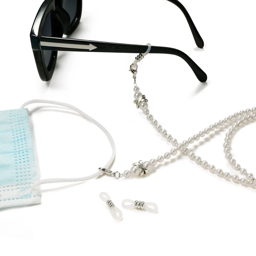 

Portable Imitation Pearl Eyeglass Rope Antiskid Buckle Eyeglass Chain Anti Detachment Lanyard Holder Outdoors