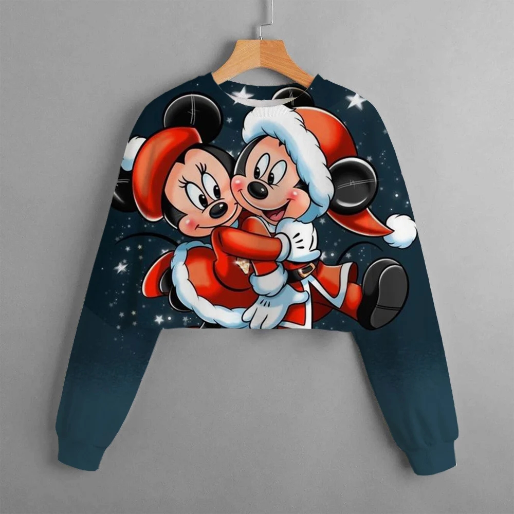 Cartoon Mickey Mouse Print Hoodies Kids Clothes Sweatshirt Girls Children Merry Christmas Long Sleeve Sweatshirt Clothing Pullov