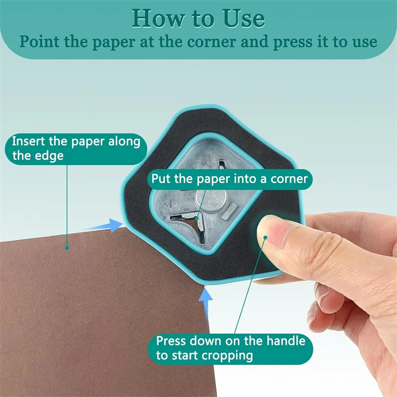 3 في 1 ورقة الزاوية مستدير لكمة R4mm R7mm R10mm الزاوية مستدير لكمة لتقوم بها بنفسك 3 طريقة الزاوية القاطع للحرف الورقية صفح JAF272 #3