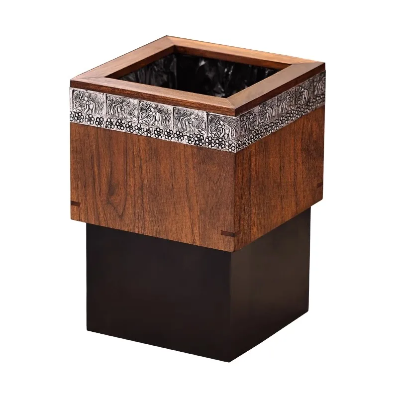 

Мусорное ведро из массива дерева для дома, гостиной, высококачественная кухня, спальня, большая емкость, высокое качество, китайская корзина для бумаги