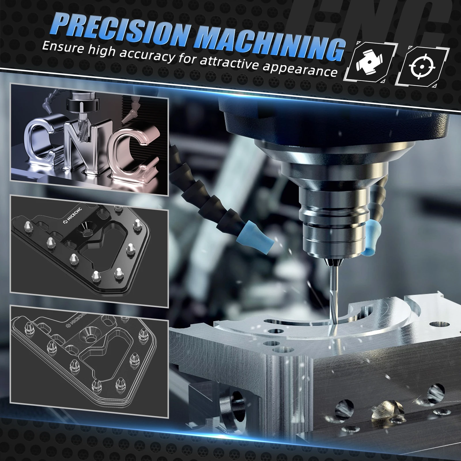 NICECNC ATV Rear Brake Pedal Lever Extension Extender For Yamaha Raptor 700 2006-2012 2007 2008 2009 2010 2011 6061-Aluminum