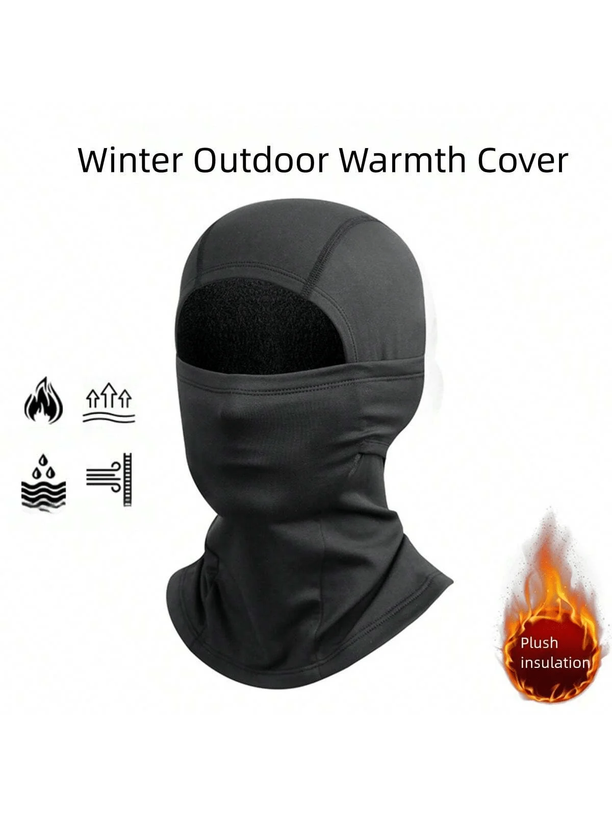 1pc Thickened & Fleece-Lined Cycling Face Mask, Windproof & Warm Outdoor Sports Half Face Cover For Skiing, Motorcycling