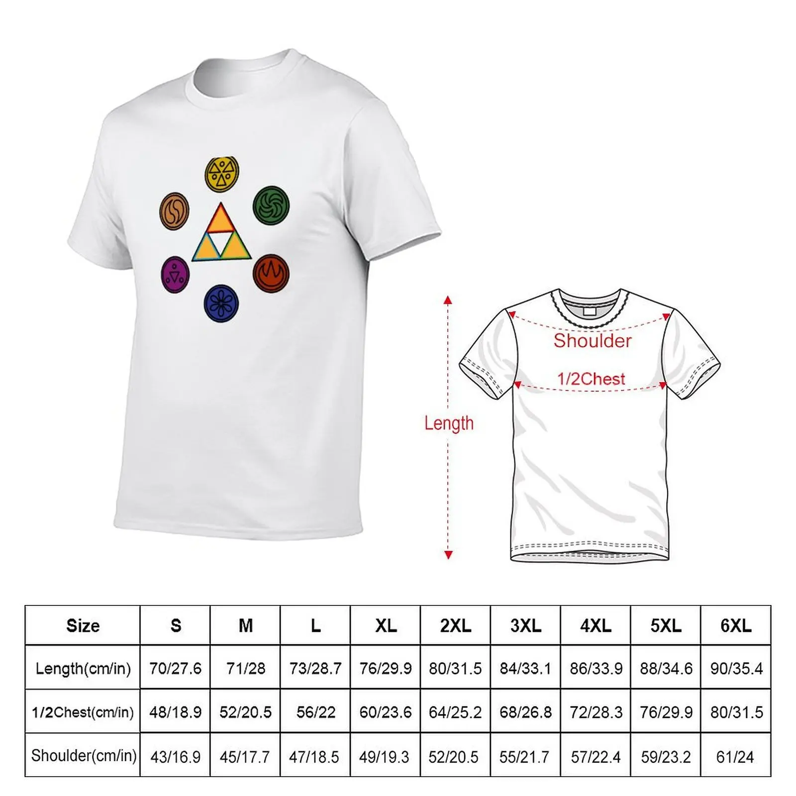 Triforce w/ Sage Medallions T-Shirt quick drying funny costumes mens graphic t-shirts pack
