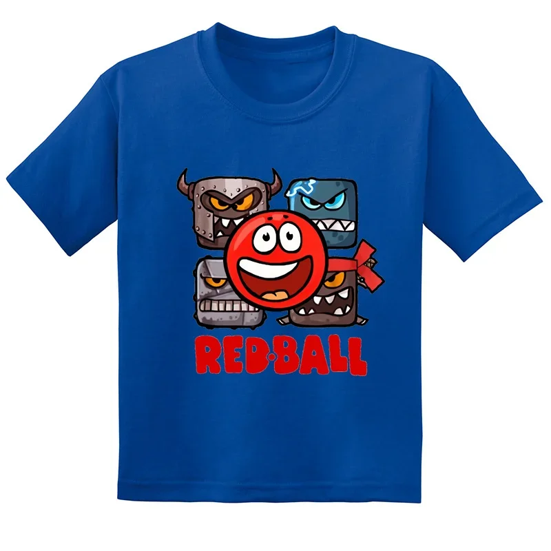 Hot Sale Red Ball 4 Print Cartoon Kids T-shirt Funny Baby Boys Girls Clothes Summer Casual Children Cotton Short Sleeve T shirt