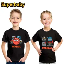 Hot Sale Red Ball 4 Print Cartoon Kids T-shirt Funny Baby Boys Girls Clothes Summer Fashion Children Cotton Short Sleeve T shirt