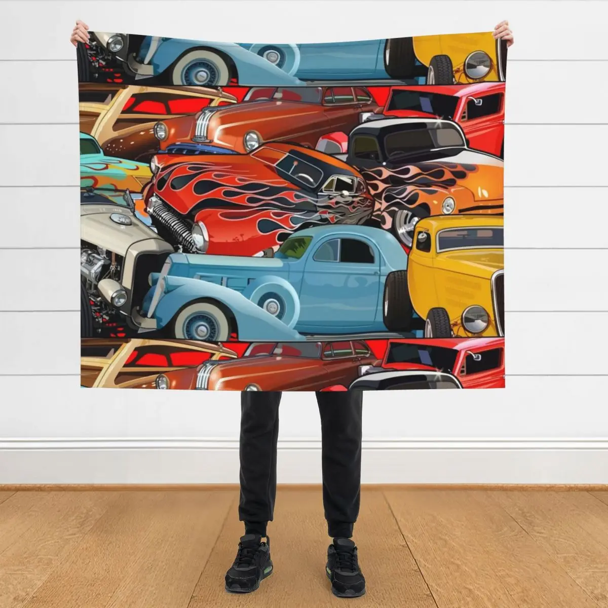 

Hot rods Throw Blanket Summer bed plaid Thermals For Travel Blankets