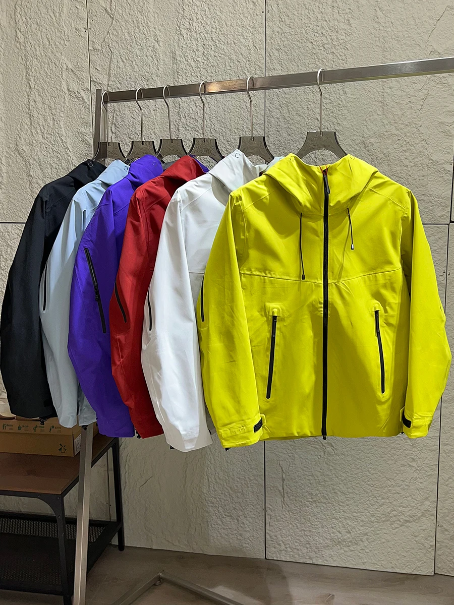 

Seamless Full-Pressure Glue Men's And Women's Spring Jacket Underarm Double Zipper Anti-Tear Hard Jacket Trendy Outfit
