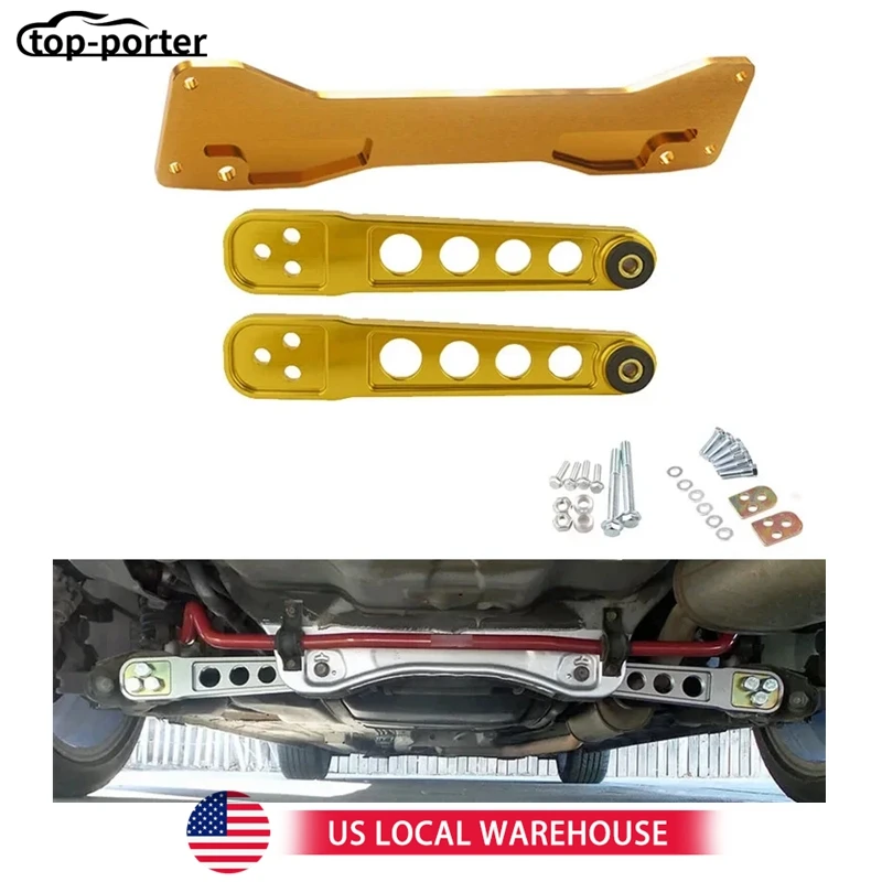 

Lower Suspension Control Arm Subframe Brace Bar For 2001-2005 Honda Civic DX ES LX EX SI EM EP3 Gold