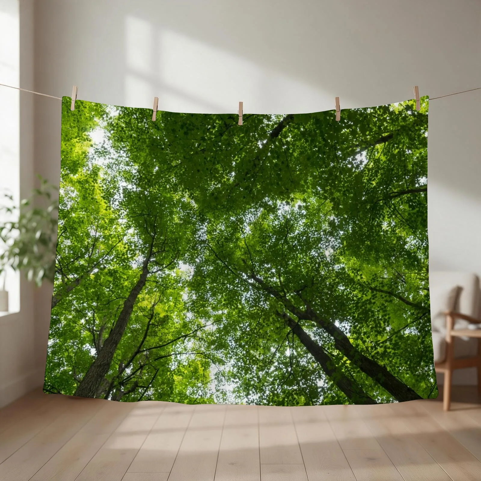 Natural Skylights - Biophilic Ceiling in the Woods Throw Blanket Luxury Brand Warm Giant Sofa christmas decoration Blankets