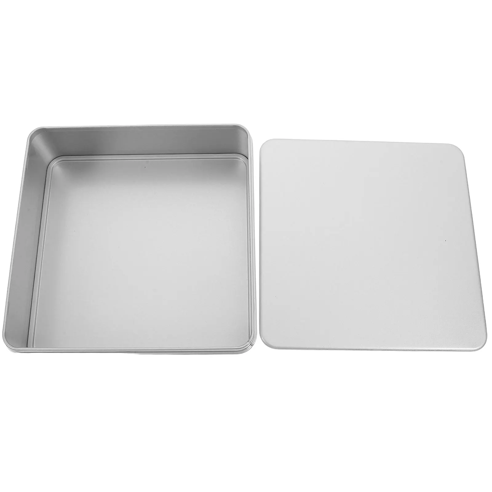 

Biscuit Tin Container Lid Metal Storage Box With Lid Food for Metal Cookies Jar Empty Tinplate