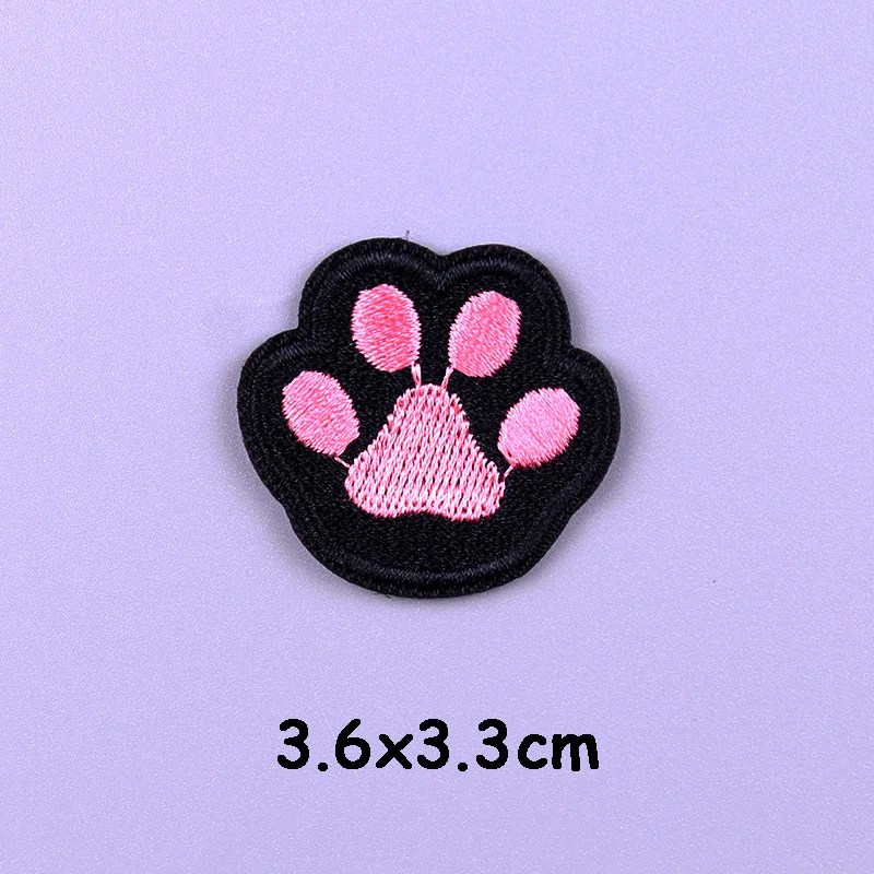 Parche de gato de dibujos animados para ropa, parches termoadhesivos bordados para planchar, lindos parches fusibles de animales en mochilas DIY