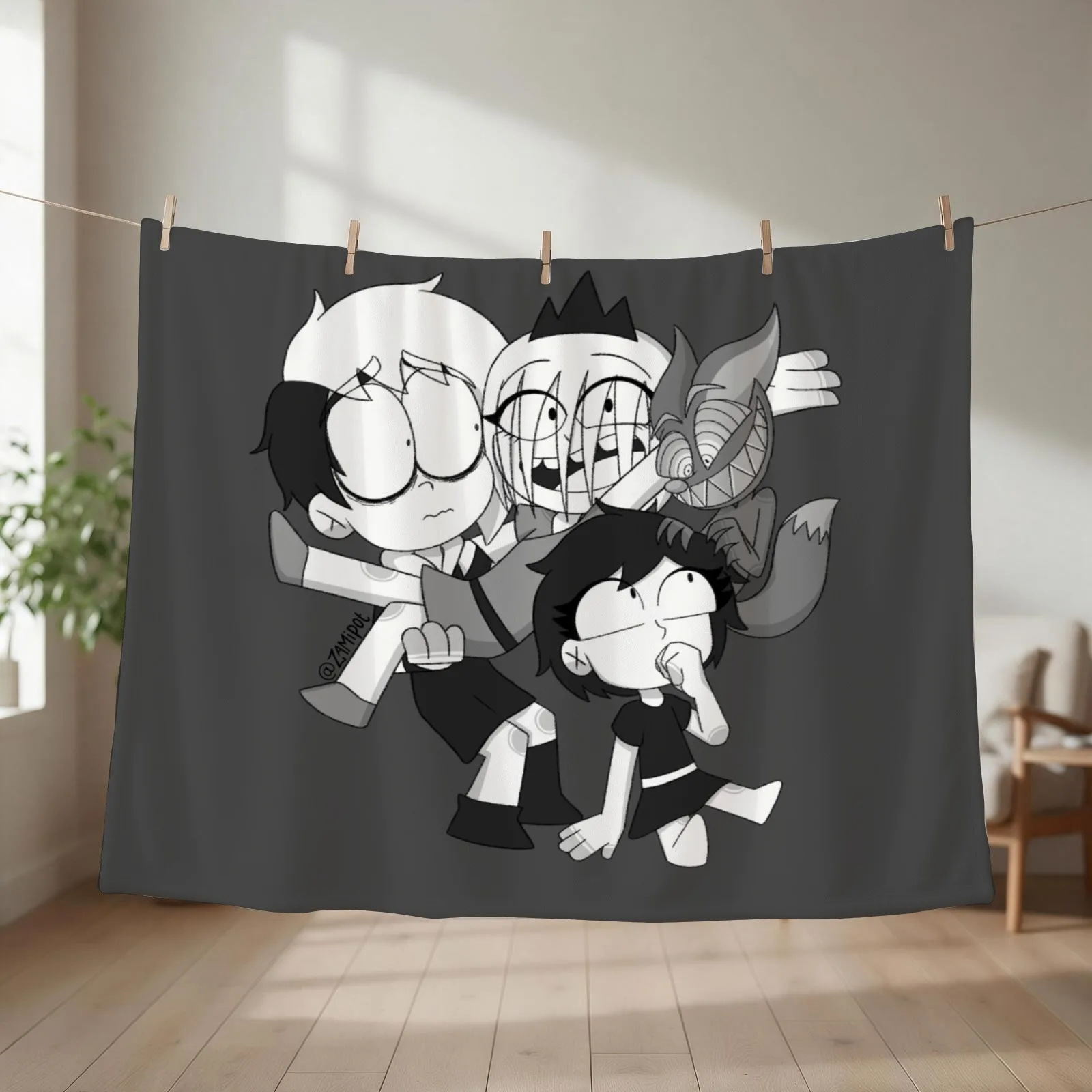 [Mentillness Kids] The Freaks Throw Blanket couch cozy soft plush fuzzy picnic outdoor blanket