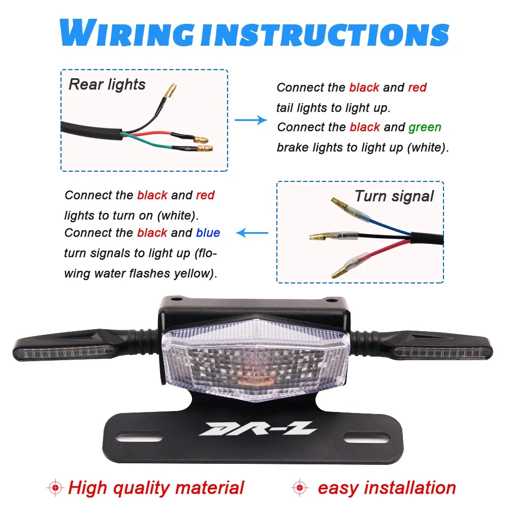 Uchwyt na tablicę rejestracyjną Fender Eliminator tylny ogon Tidy LED światła hamowania i kierunkowskazy dla Suzuki DRZ400S DRZ400SM DRZ400E