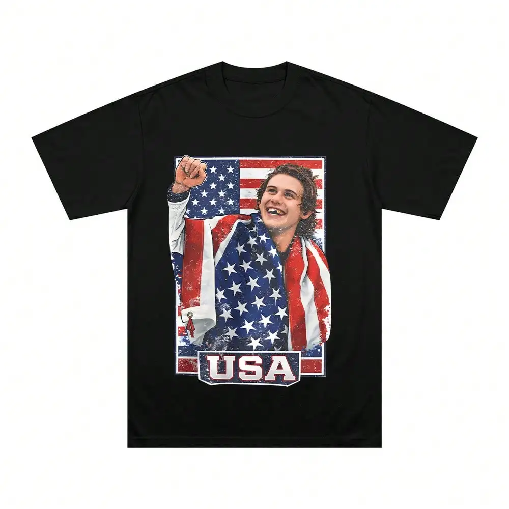 USA Ice Hockey Jack Hughes T Shirts USA Inspired Graphic Clothing Hockey Fan Tee Women Men High Quality O-neck Cotton T-shirts