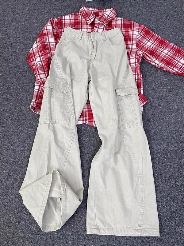 

Мужские повседневные брюки с высокой талией и широкими штанинами, прямого кроя, в американском уличном стиле, молодежные, износостойкие