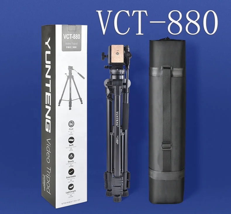 2025 رائجة البيع DF بالجملة الأصلي-Yunteng-Tripod المحمولة الألومنيوم ترايبود ل s Yunteng880 ترايبود مرن