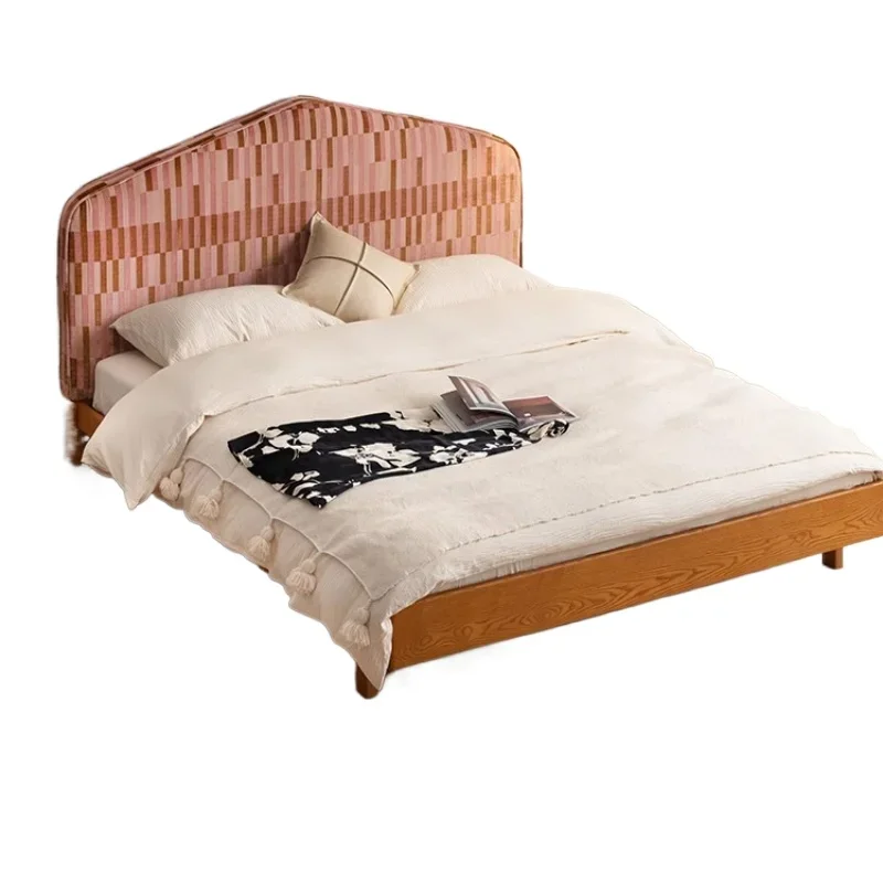 French medieval all solid wood bed removable and washable widened ash wood solid wood  1.8 meters double bed master bedroom soft