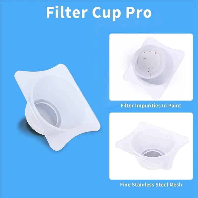 For Crafts& Painting Compatible 4 PCS Airbrush Paint Cup Strainer- PP Filter Screens 1.30