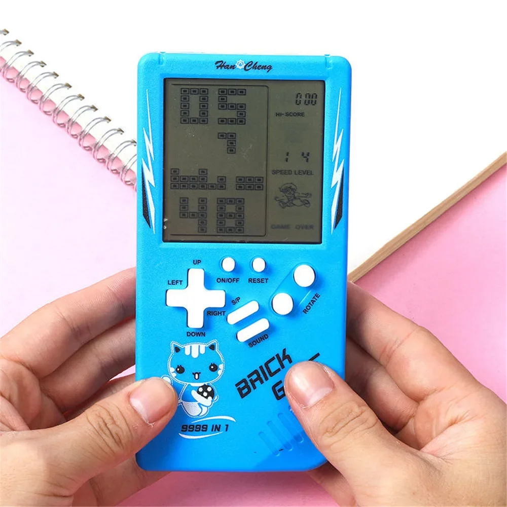 Game Console For Tetris Console Large Screen Retro Handheld Game Console Children\'s Nostalgic Games Machine Kids Puzzle Toy Gift