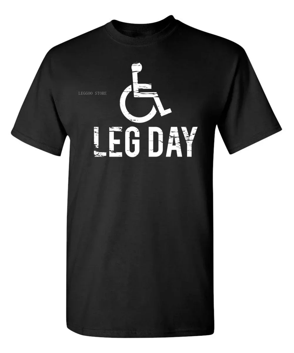 Leg Day Graphic Novelty Sarcastic Funny Comic Shirts For Men With Designs Sport Harajuku HIP POP Anime Fancy Streetwear Y2K Tops