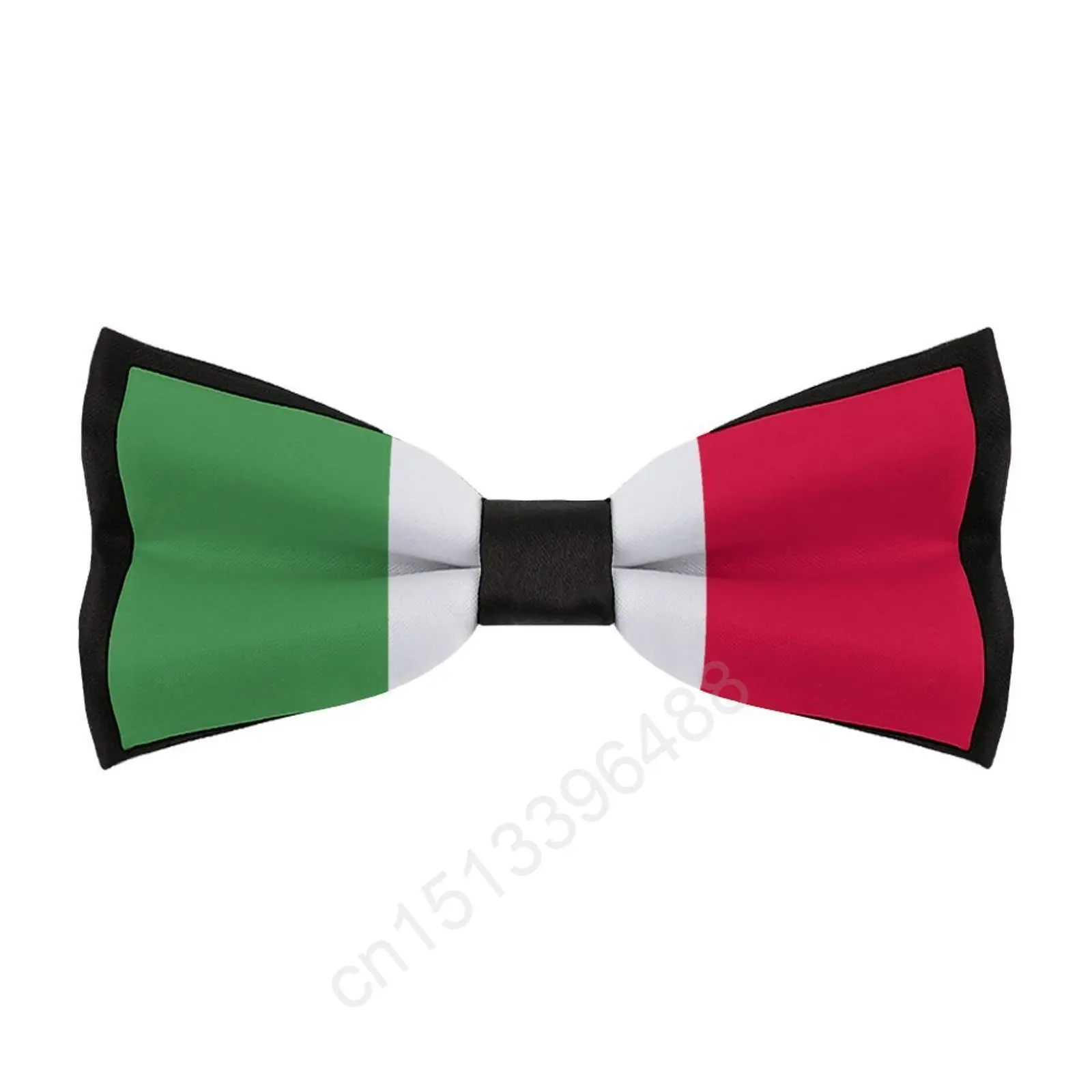 

New Polyester Italy Flag Bowtie for Men Fashion Casual Men's Bow Ties Cravat Neckwear For Wedding Party Suits Tie