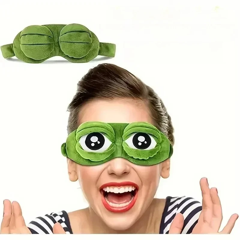 Funny Frog Pattern Sleep Eye Mask - Soft Comfort Light Blocking Relax Cover for a Good Night's Sleep