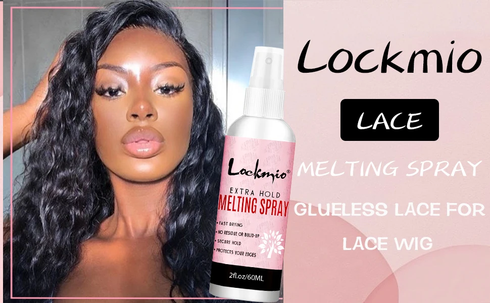 Lockmio 60ml schnell trocknender schmelzender Sprüh spitzen kleber Kleber langlebiger Halt Perücken netz kleber Cosplay Perücke Installation fixier mittel – Detail 1
