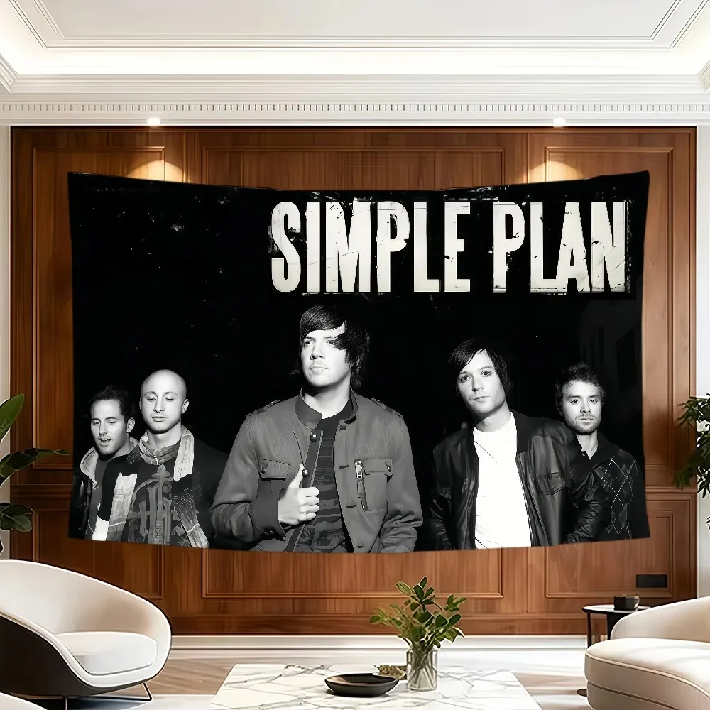 Band S-Simple Plan flag Decorative Banners Suitable For Outdoor Camping Family Parties And Garden Walls Gift