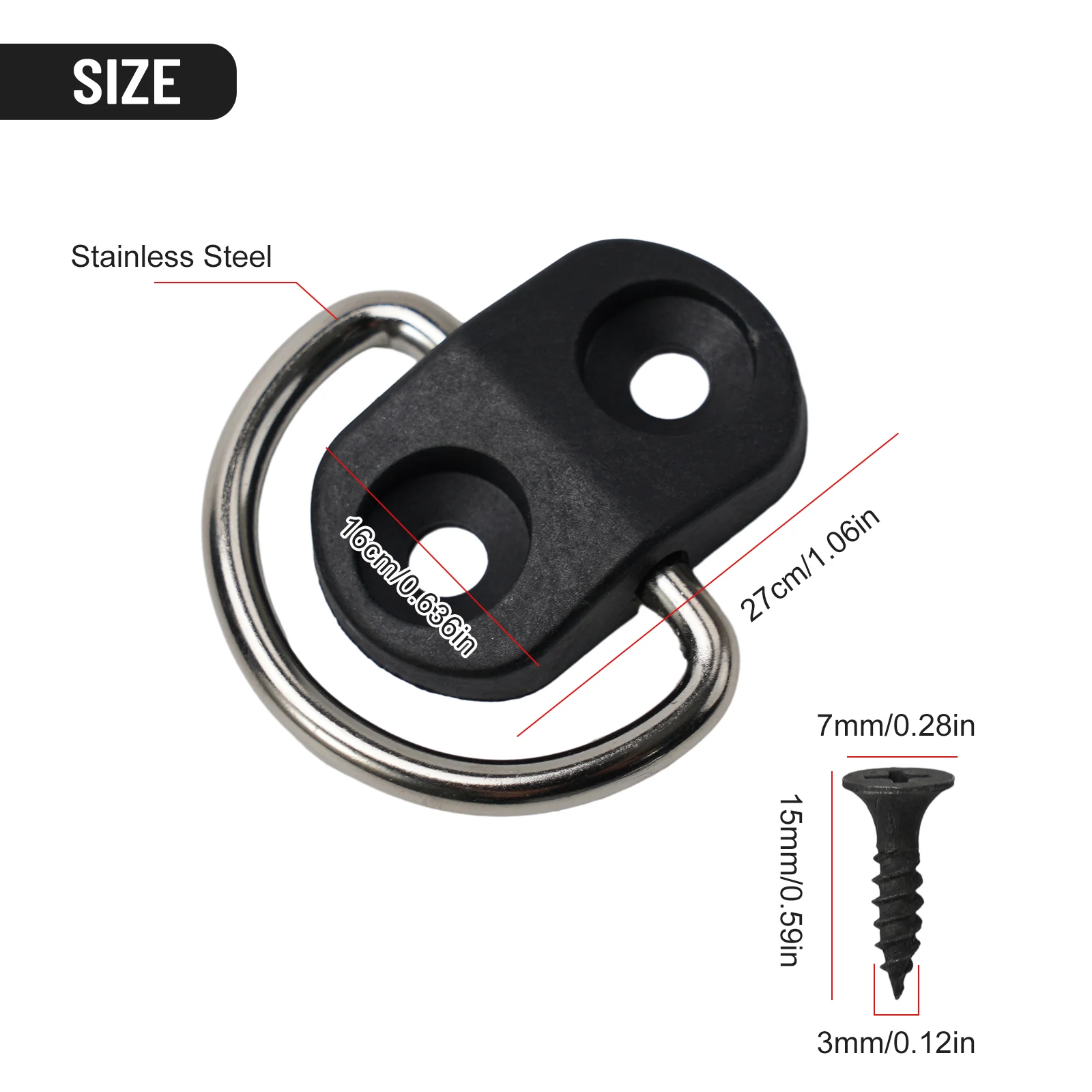 2 Pieces Rear Trunk Boot Floor Cargo Net Tie Down Rings with Hanging Fixings Clips for Secure and Organized Boot Storage