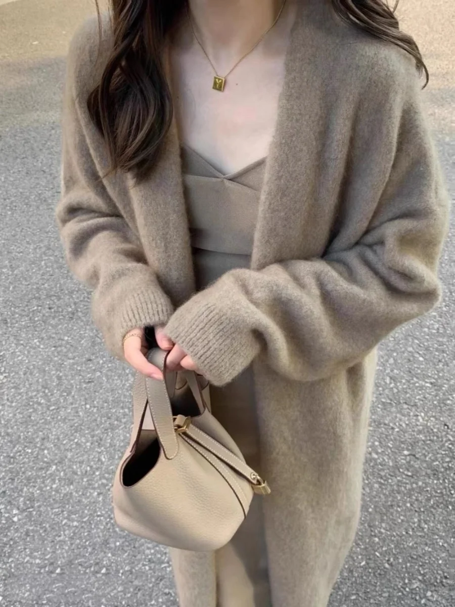 

Mid-Long Cardigans Harajuku Womens Summer Raglan V-Nek Hollowed-Out Smooth Leopard Foldover Fitted Fairycore Outwears Sequined