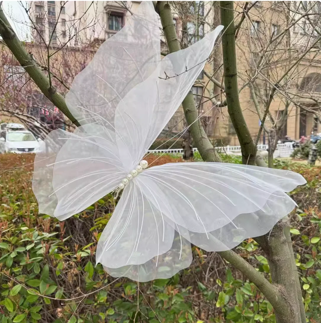 

Simulated Guaze Mesh Butterfly, Colorful Silk Monet Garden Atmosphere, Landscaping, Wedding Decoration Props,Floral Props 10pcs