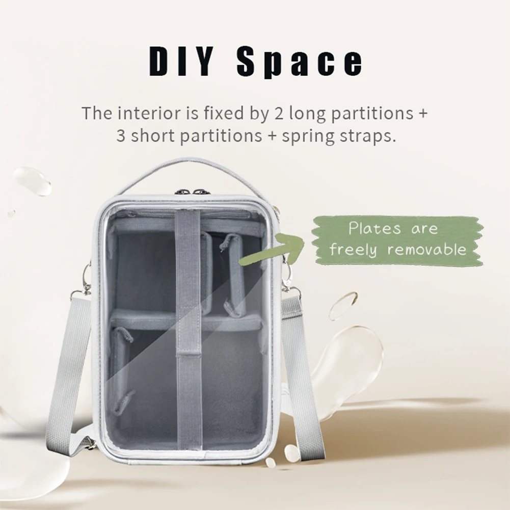 Camera Bag Visible Camera Bag Transparent Digital Carry Bag PU PVC Splashproof Anti-Scratch For Pocket 3/GoPro/Insta360 Cam