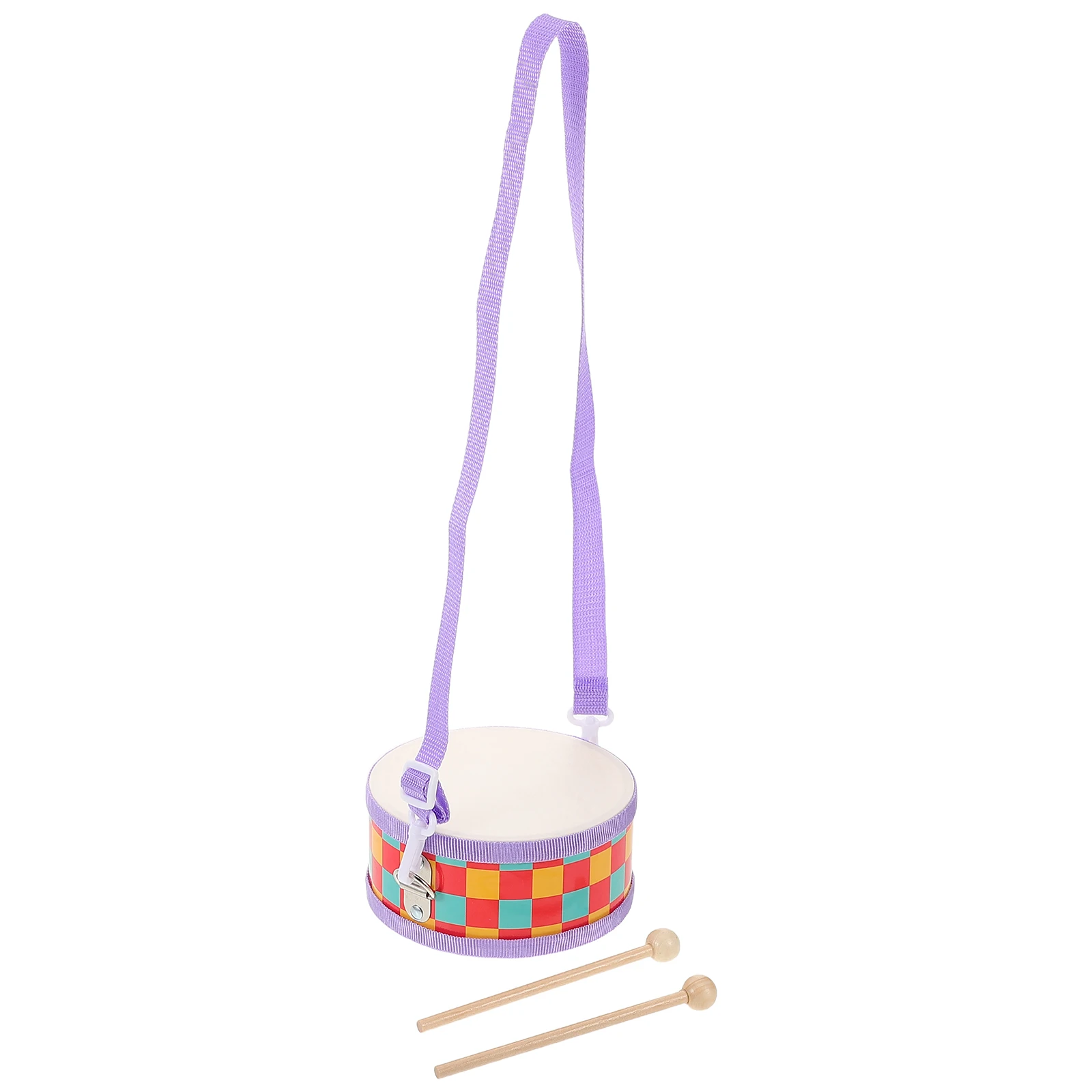 

Children's Double Sided Drum Kids Performance Belt Marching Snare Toddler Cloth Wooden Drumsticks