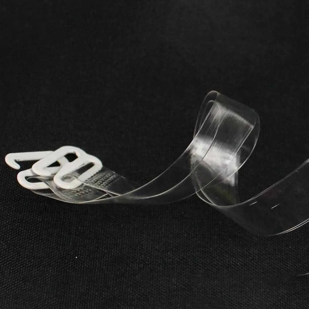 Invisible Bra Strap, Transparent Shoulder Belt, 1 2cm Width, Nonslip Design, Metal + Plastic Material, 40cm Length, 2 PCS