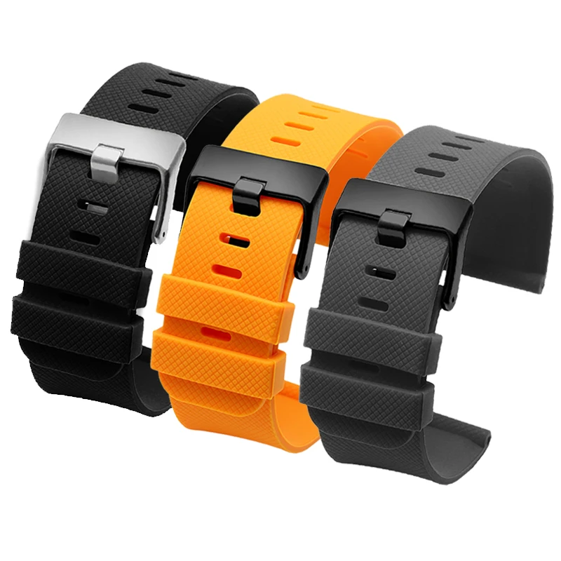 Para suunto 7 d5 9 traverse alpha spartan pulseira de relógio 24mm hr baro silicone fecho esportes pulseira de borracha à prova dwaterproof água fecho aço