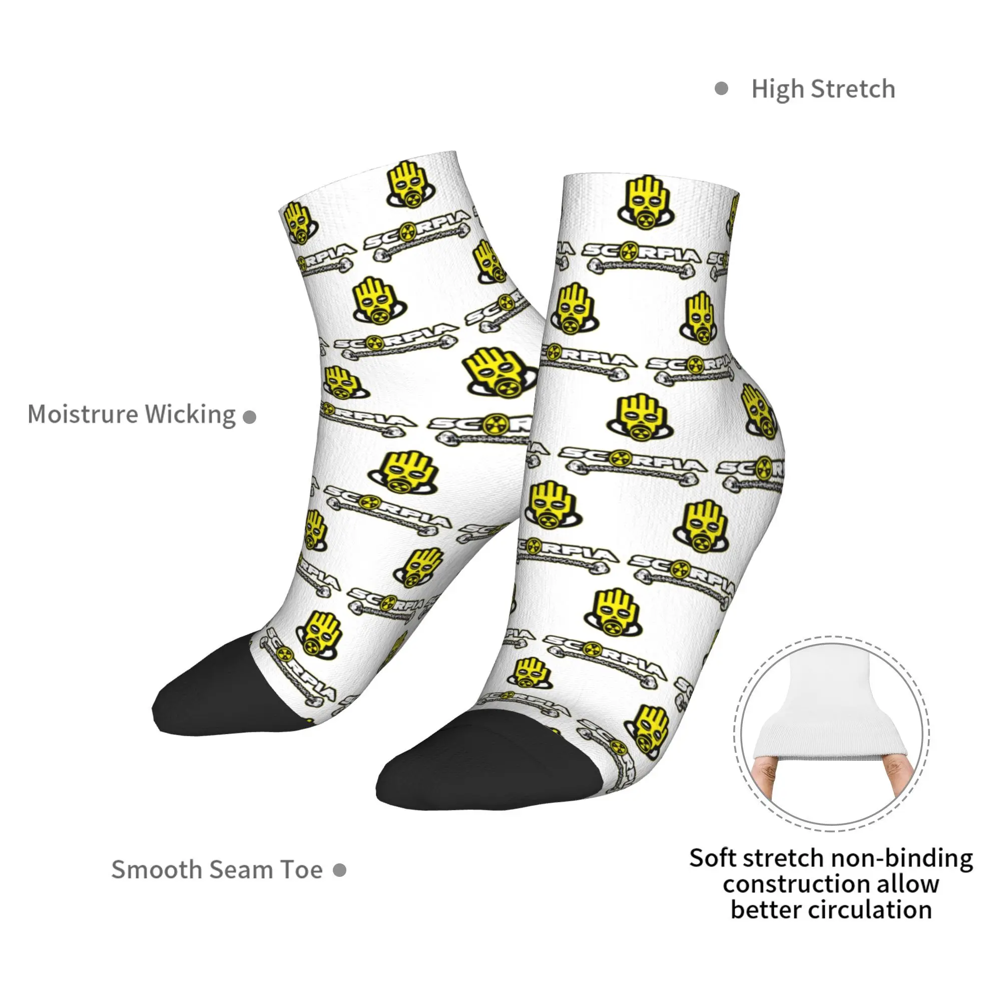 Scorpia – Central del Sonido Socken, Harajuku-Strümpfe, Ganzjahressocken, Zubehör für Weihnachtsgeschenke für Männer und Frauen