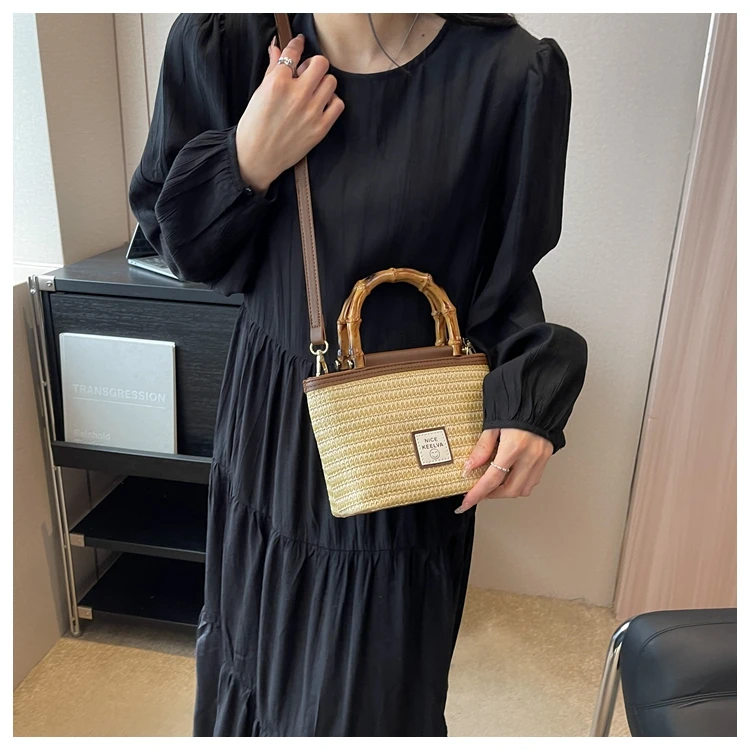 Women\'s Summer 2023 New Crossbody Bag Braided Portable Straw Braided Bucket Bags for Women сумка Hot Selling