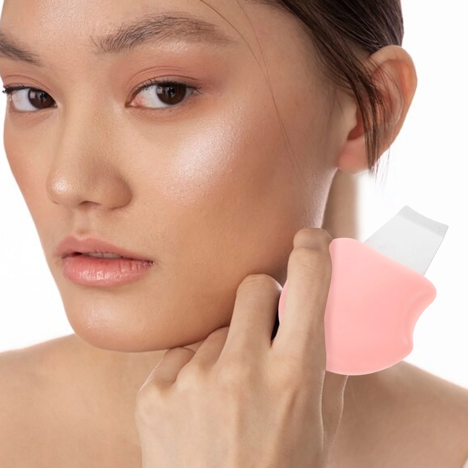 

Pink Mini Beauty Instrument Portable Manual Spatula for Face Cleaning Acne Scraper Sebum Tool Skincare