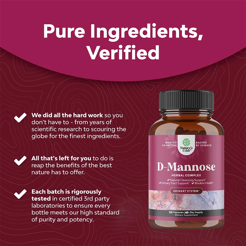 D-Mannose with Cranberry Extract - Kidney Cleansing, Liver Support and Women\'s Urinary Tract Health