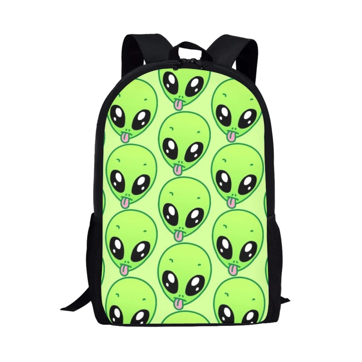 Funny Alien Mushroom School Bag para Adolescentes e Crianças, Mochilas Estudantis de Design 3D, Grande Capacidade, Mulheres, Homens, Meninas, Meninos, Sacos de Livros