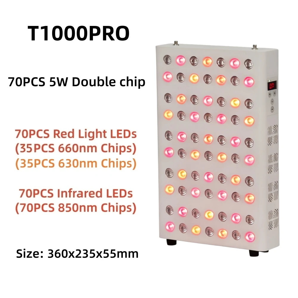 EU Stekker LED Rood Lichttherapie Paneel Lamp 660nm 850nm Infrarood LED Beauty Apparaat voor Gezicht en Lichaam Anti-veroudering Pijnbestrijding